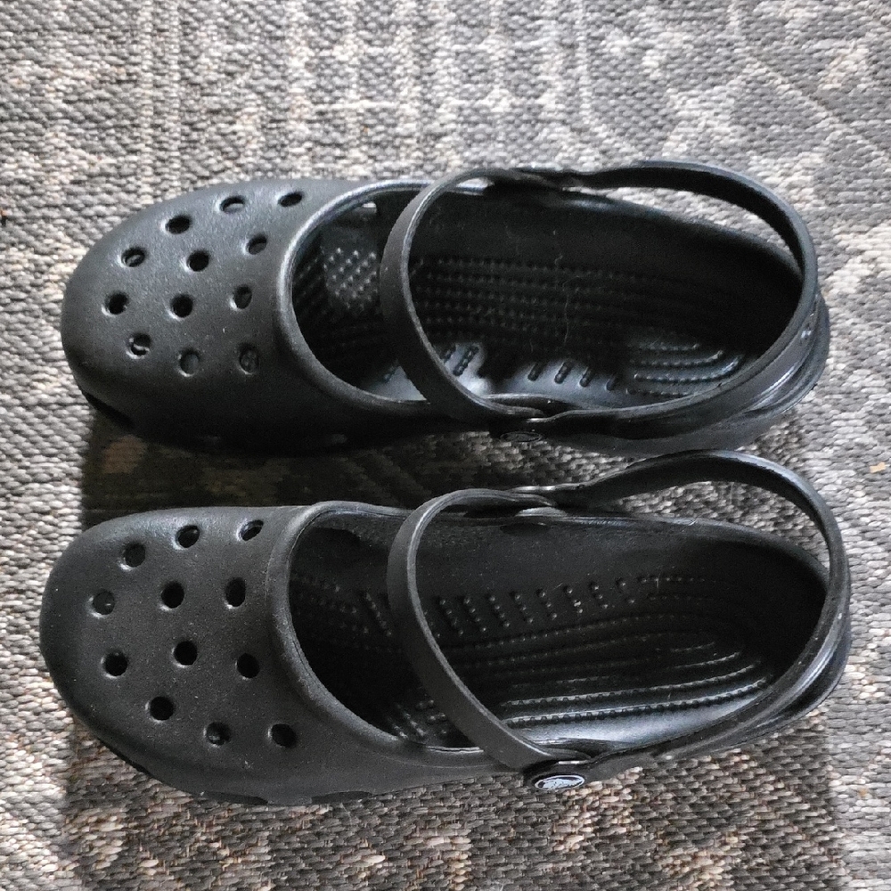 CROCS Black Mary Jane Flats